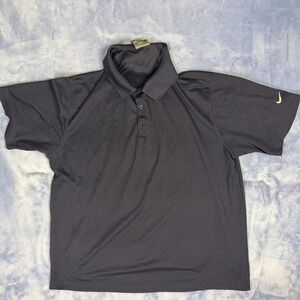Nike black golf polo shirt men Size L